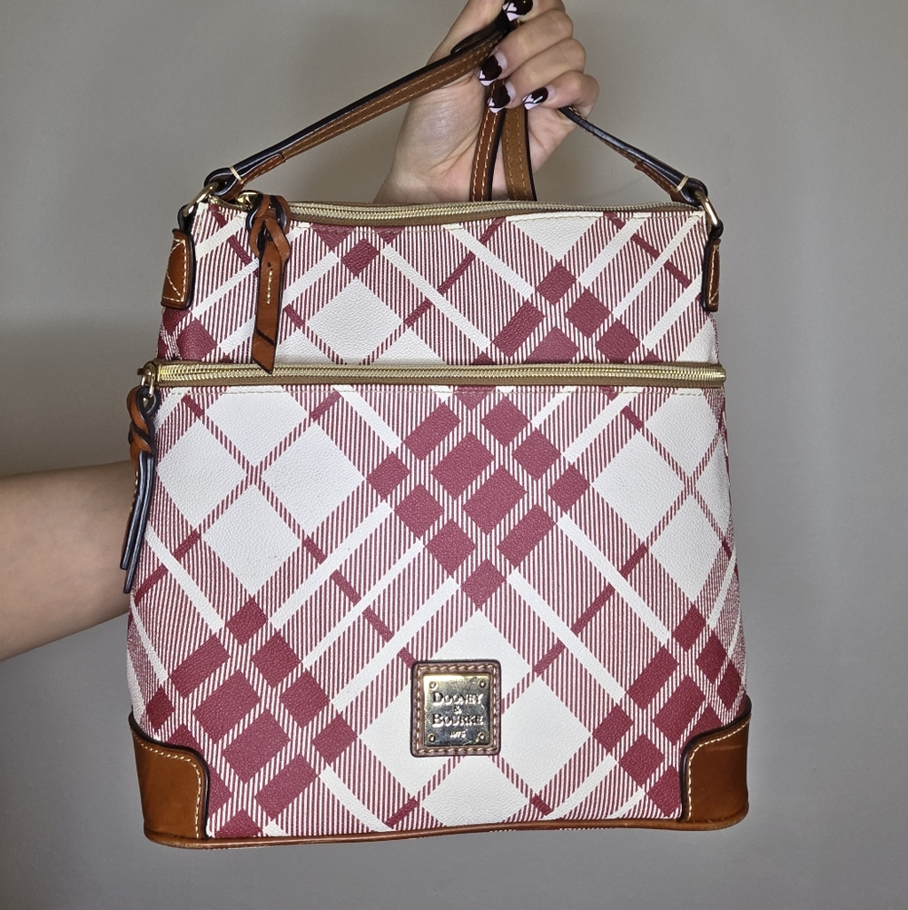 Dooney & Bourke Red Plaid Crossbody Bag